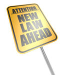 yellow new law ahead sign yellow new law ahead sign