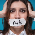 lady with a metoo message on her mouth lady with a metoo message on her mouth