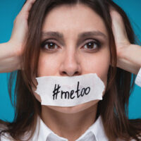 lady with a metoo message on her mouth lady with a metoo message on her mouth