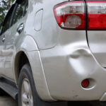 Aftermath of a low speed rear-impact car accident Aftermath of a low speed rear-impact car accident