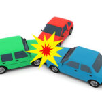 Three-way car crash Three-way car crash